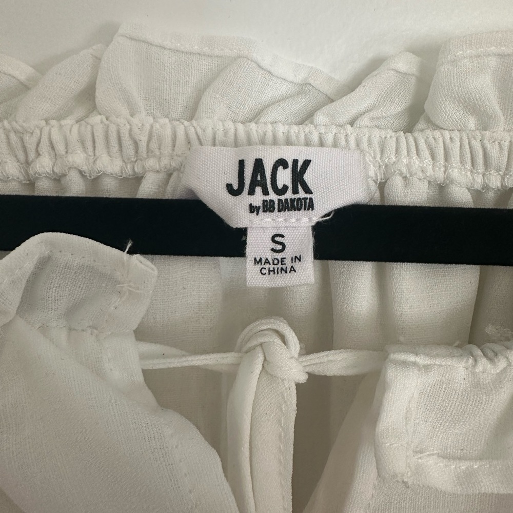 Jack by BB Dakota White Ruffle Off The Shoulder Mini Dress - Picture 3 of 5